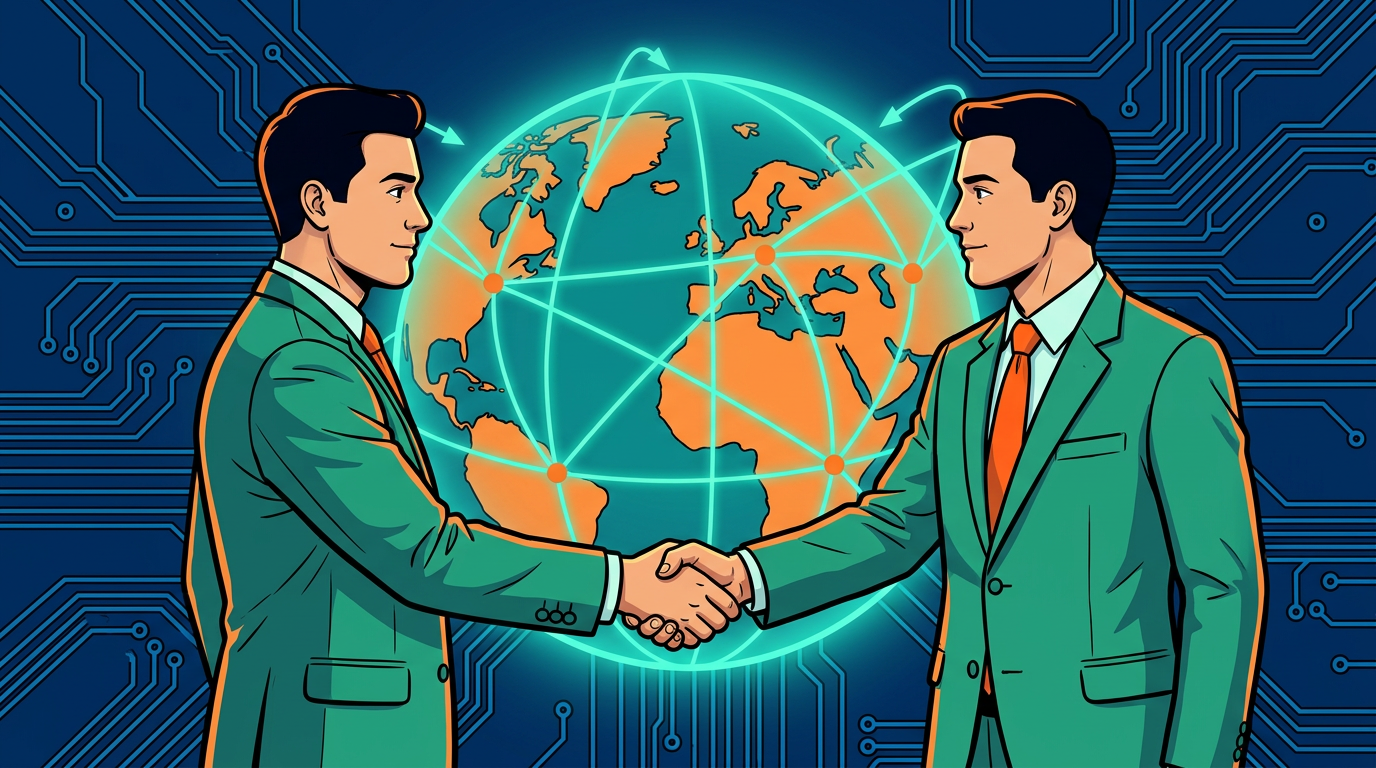 Global trade routes connected through Orixe supply chain intelligence